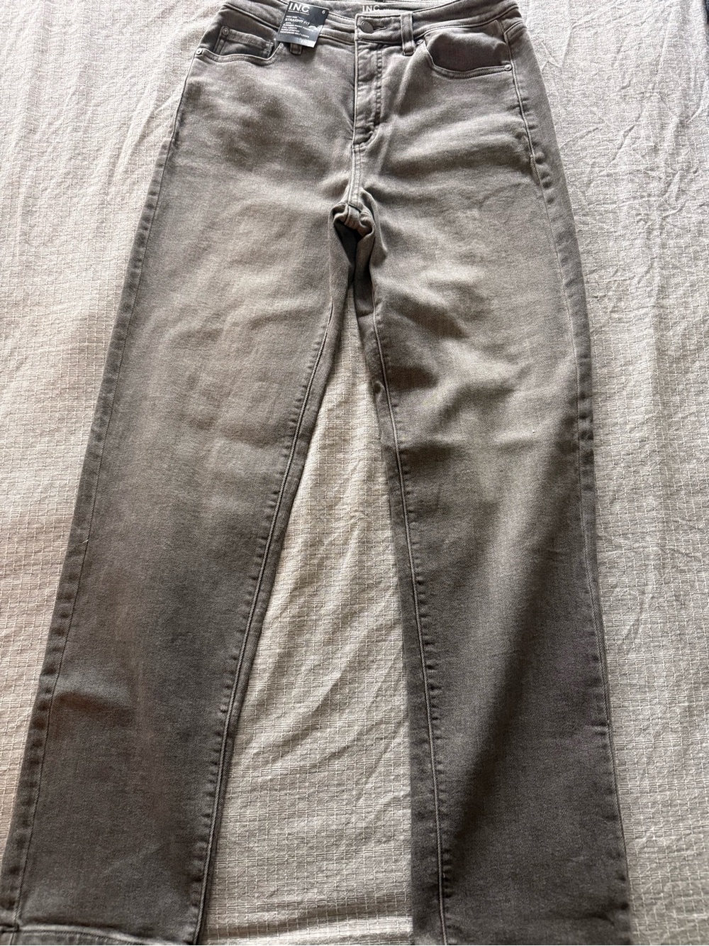 INC International Concepts Gray Straight Fit Jeans